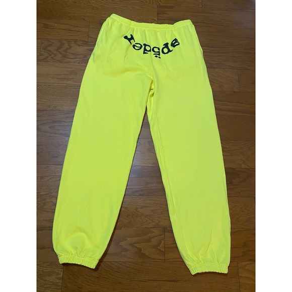 Sp5der Other - Sp5der Worldwide Yellow Sweatpants Size XXL 2XL 100% Cotton Made In USA